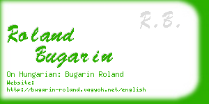 roland bugarin business card